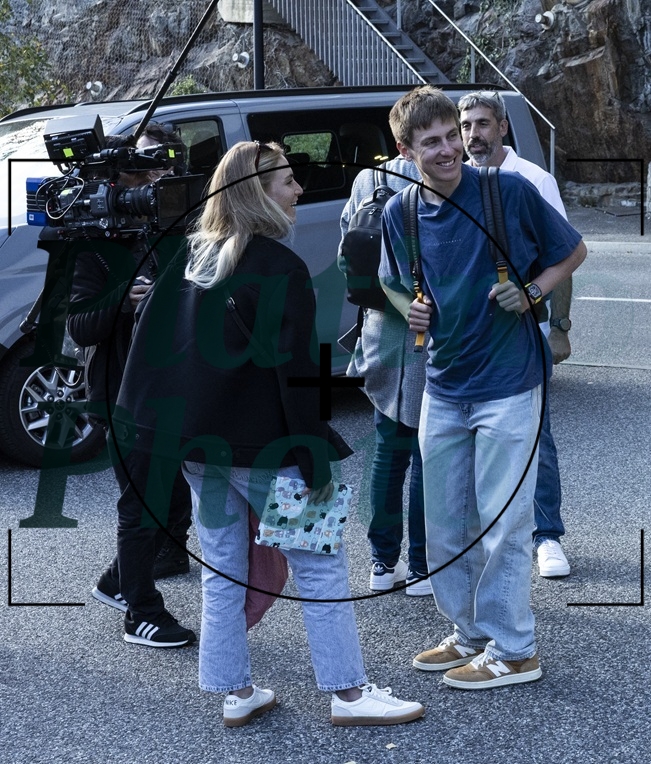 Tadej Pogacar filming a documentary